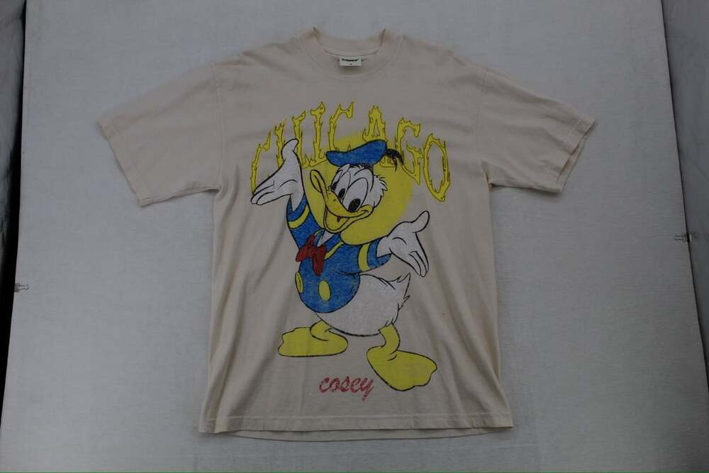 Cosey Chicago Donald Duck Graphic T-Shirt Beige Medium